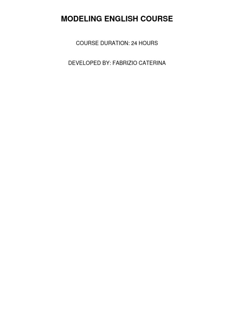Modeling english course pdf ounce gallon