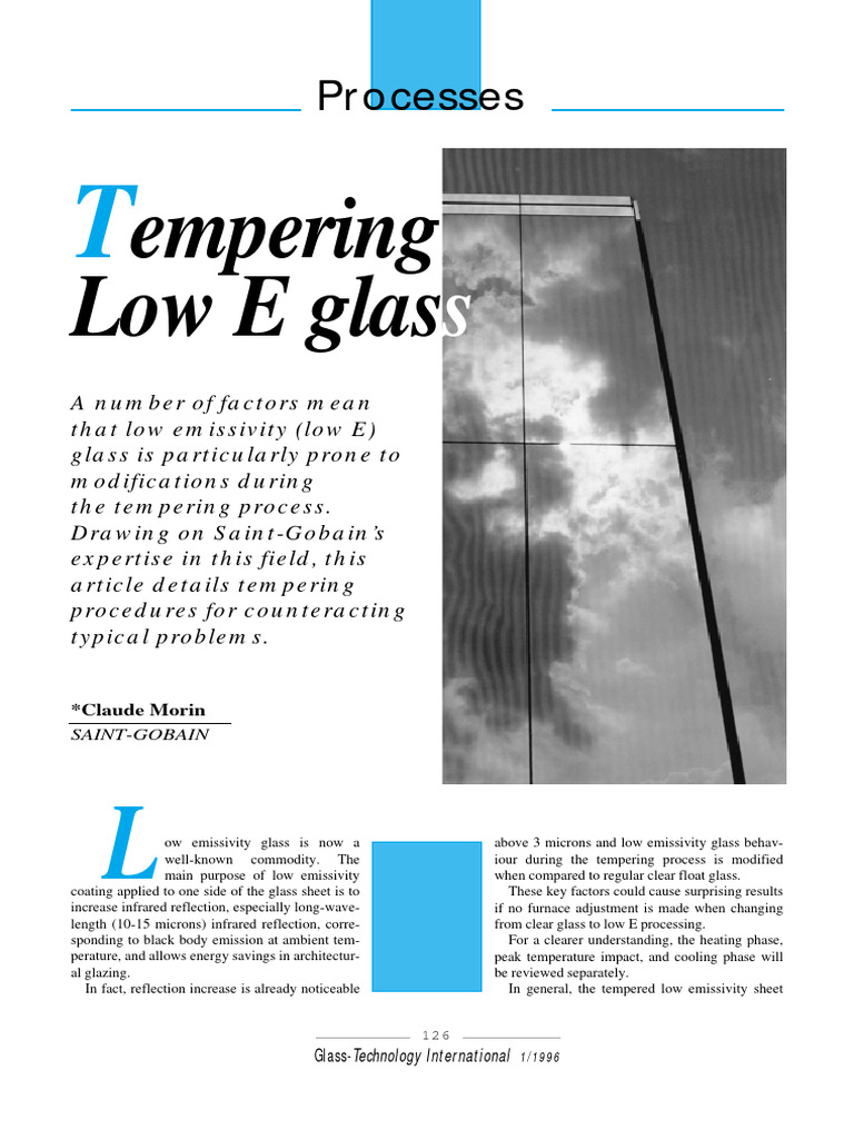 LOWE Tempering Principle PDF Glasses Heat
