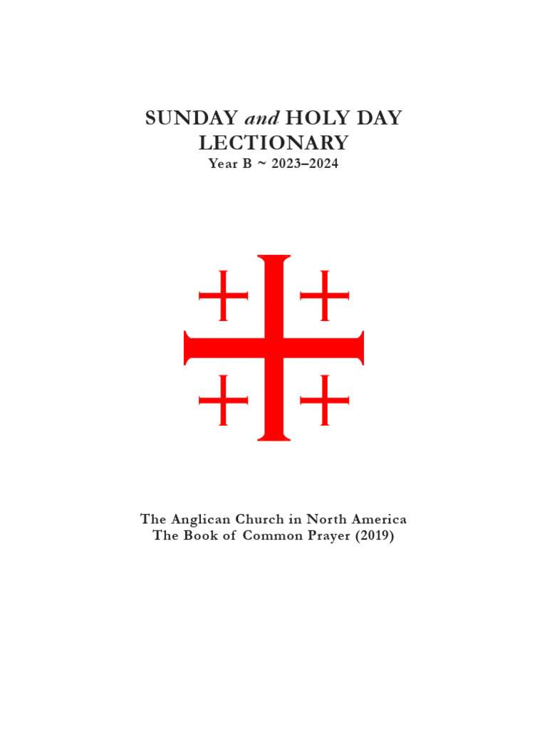 ACNA+Liturgical+Calendar+20232024,+Year+B PDF Lectionary
