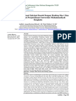 Implementasi Kombinasi Enkripsi Base64 Dengan Hashing Sha-1 Dan Md5 Pada Aplikasi Perpustakaan Universitas Muhammadiyah Bengkulu