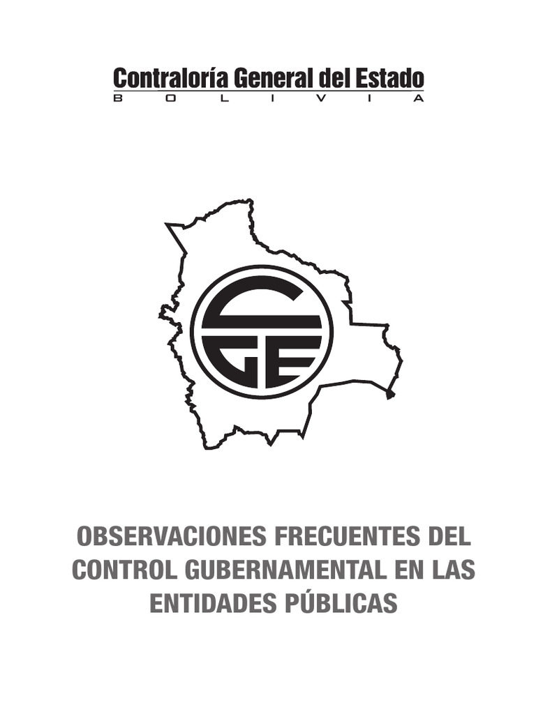 Observaciones Frecuentes Del Control Gubernamental en Las Entidades ...
