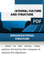 Organizational Culture and Structure