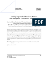 Linking Corporate Risk Disclosure Practices With F