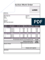 Production Work Order 01