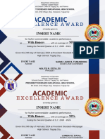 Academic Excellence Award 2nd QTR