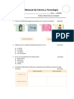 Examen Mensual de Ciencia y Tecnología