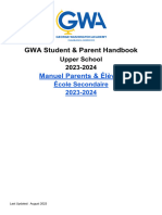 2023-2024 US Parent and Student Handbook GWA