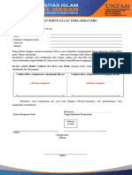 Surat Pernyataan Terlambat KRS