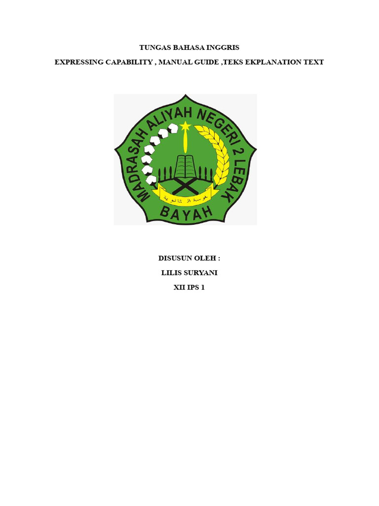 Tungas bahasa inggris expressing capability manual guide teks