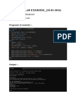 DBS at LAB EXERSISE - (18-03-2024) : Program1 (Constant)