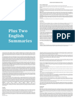 Plus Two English (Summary 4x1) Micro