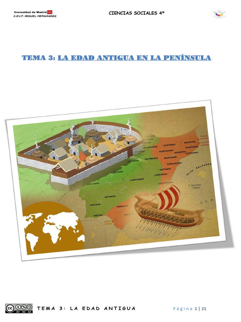 Tema 3 La Edad Antigua en La Peninsula 4o P | PDF | imperio Romano ...