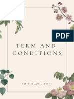 Term and Conditions Filiz Islamic Bride