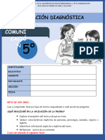 5°-Evaluación Diagnóstica - Comunicación - Lee - Jezabel Camargo-Único Contacto-978387435