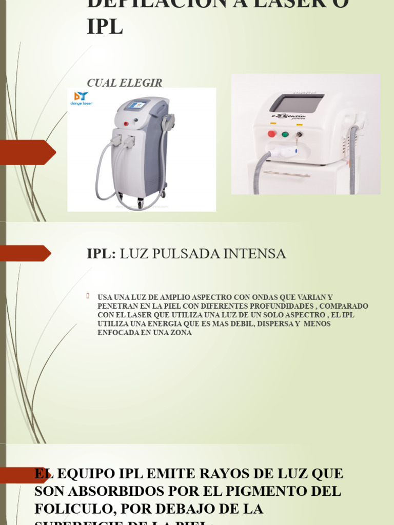 Depilacion A Laser o Ipl | PDF | Ligero | Especialidades Medicas