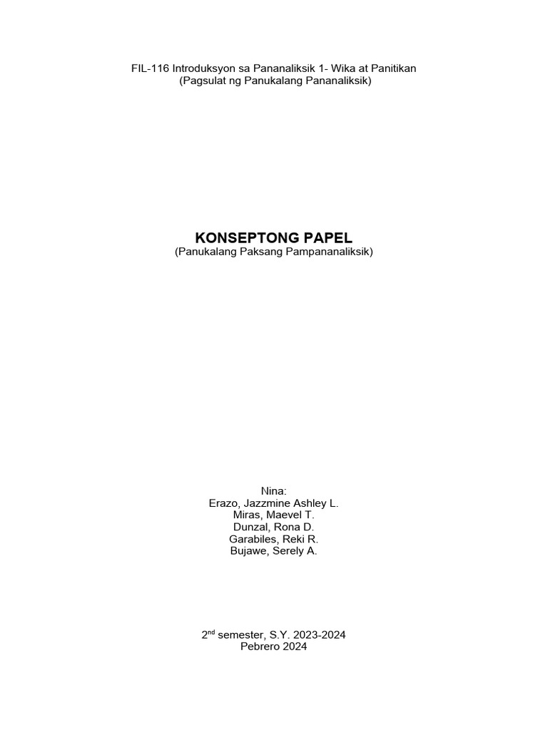 Konseptong Papel | PDF