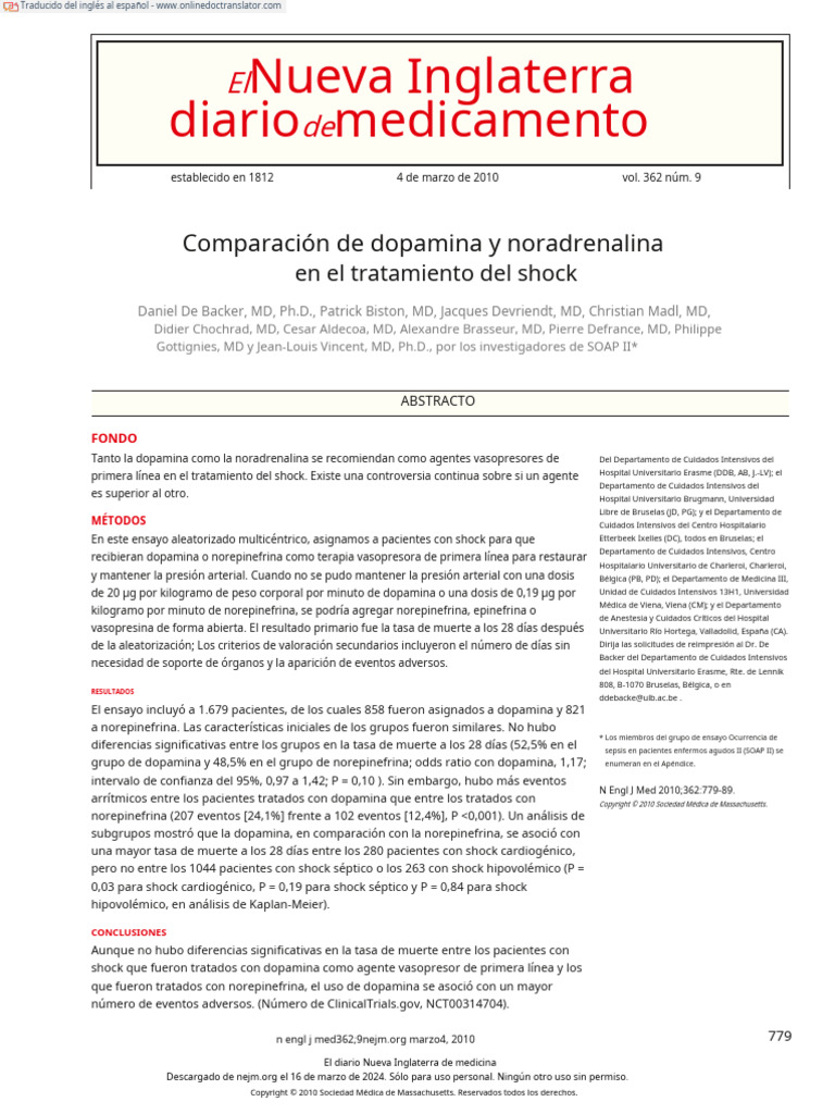SOAP II - En.es | PDF | Norepinefrina | Dopamina