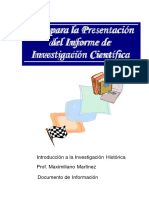 Guia para La Presentacion de Un Informe Final de Investigacion