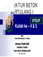 Kuliah 04 - 05 Balok Tul Tunggal - 1 Rev 2015