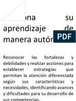 Gestiona Su Aprendizaje de Manera Autónoma