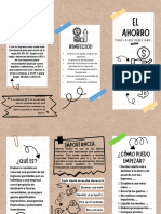 Folleto Tríptico Flyer Academia de Clases de Repaso Escolar Doodle Marrón y Blanco