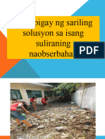 Pagbibigay NG Sariling Solusyon Sa Isang Suliraning Naobserbahan