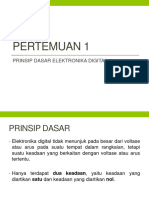 PERTEMUAN 1 Pengantar Elektronika Digital