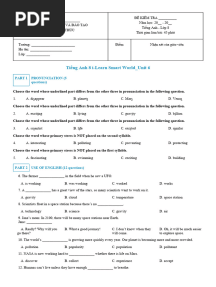 Tiếng Anh 8 i-Learn Smart World - Unit 6