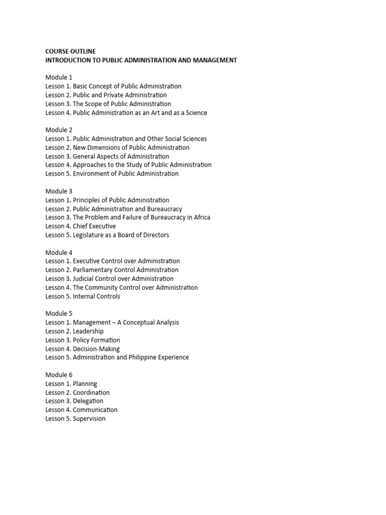 Introduction to Public Administration | PDF | Public Administration ...