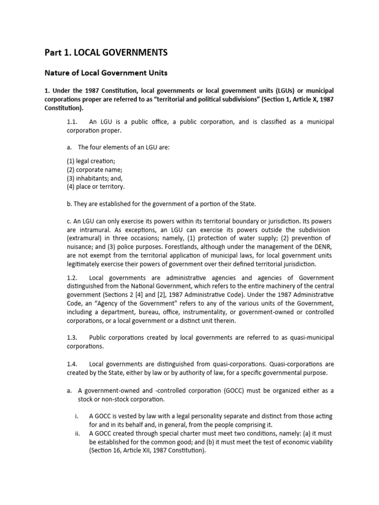Understanding Local Government Units | PDF | Governance | Government
