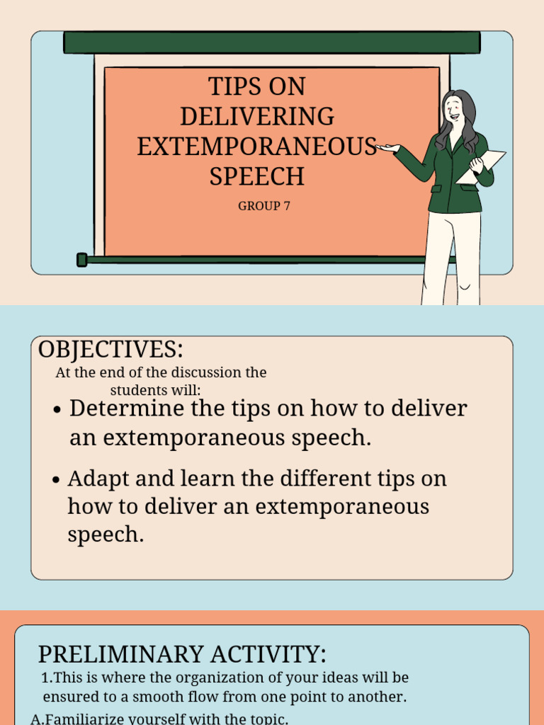 Tips On Delivering Extemporaneous Speech Group 7 Diamond Pdf