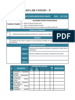 Lista de Cotejo 3