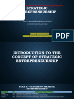 Chapter 1 Introduction To The Concept of Strategic Entrepreneurship