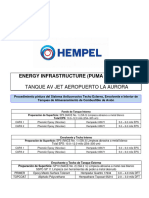 Especificacion Tecnica y Procedimiento de Trabajos Interior y Exterior Tanque Av Jet - Energy Infrastructure (Terminals)