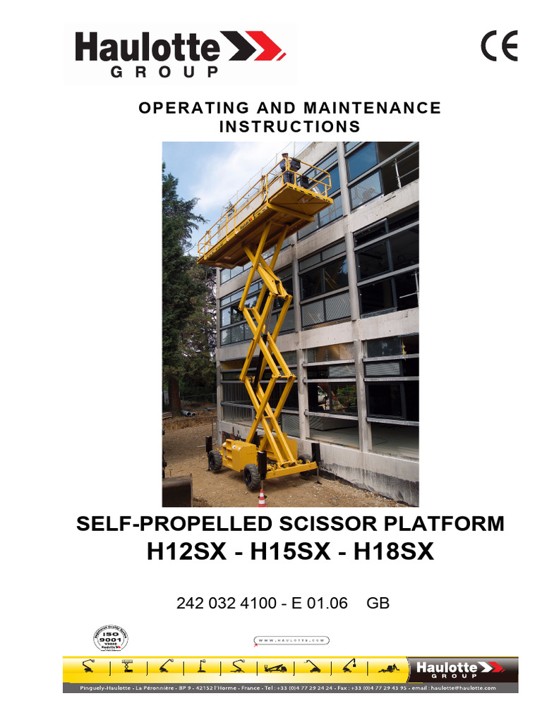 Haulotte h18sx Operating and Maintenance Manual | PDF