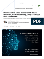 Downloadable: Cheat Sheets For AI, Neural Networks, Machine Learning, Deep Learning & Data Science PDF