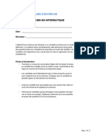 Guide D - Entrevue - Technicien en Informatique