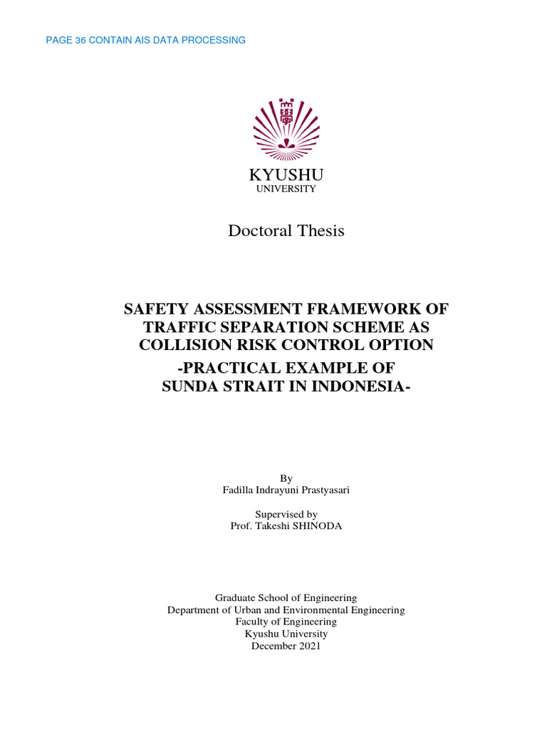 Safety Assessment of Sunda Strait TSS | PDF | Risk | Risk Assessment