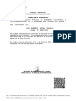 Constancia de Egreso: Luis Roberto Rocha Trujillo Código #2009117072