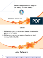 Standar Keselamatan Pasien Dan Langkah-Langkah Menuju Patient Safety Reg s1 Keb