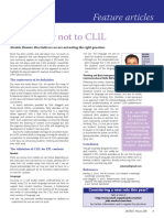 To Clil or Not To Clil