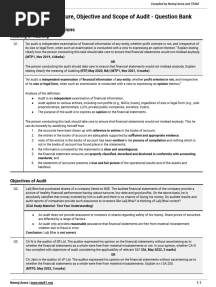 CA Inter Audit C1 Question Bank