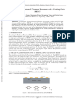 Study of Two-Dimensional Plasmon Resonance of A Grating Gate Hemt