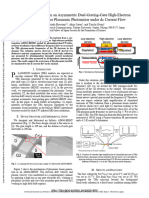 Terahertz Emission in An Asymmetric Dual-Grating-Gate High-Electron Mobility Transistor Plasmonic Photomixer Under DC Current Flow