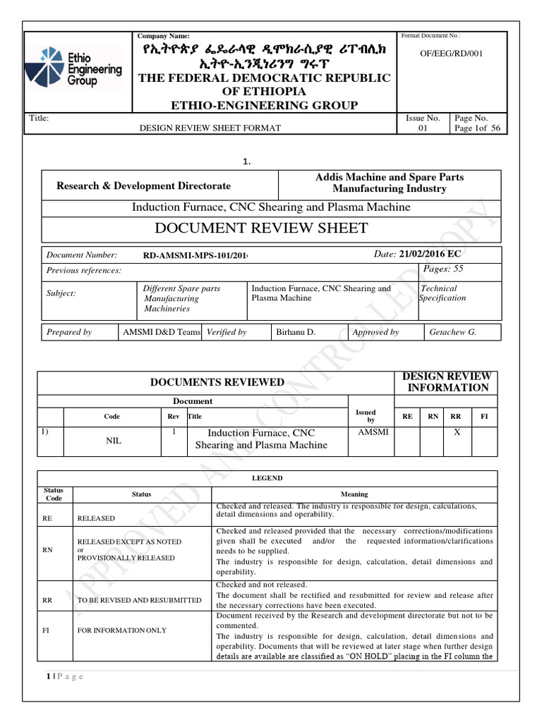 Edited Induction Furnace, CNC Shearing and Plasma Machine Specification ...