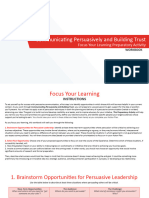 Communicating Persuasively and Building Trust - Focus Your Learning