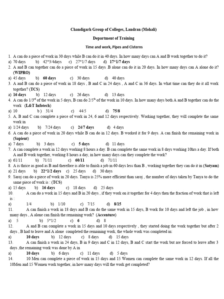 Time Work Pipes And Cisterns Pdf Water Supply Hydraulic Engineering