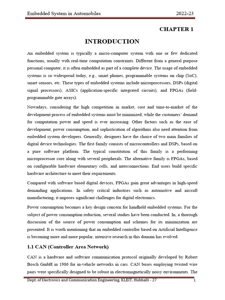Embedded System in Automobiles | PDF | Airbag | Anti Lock Braking System