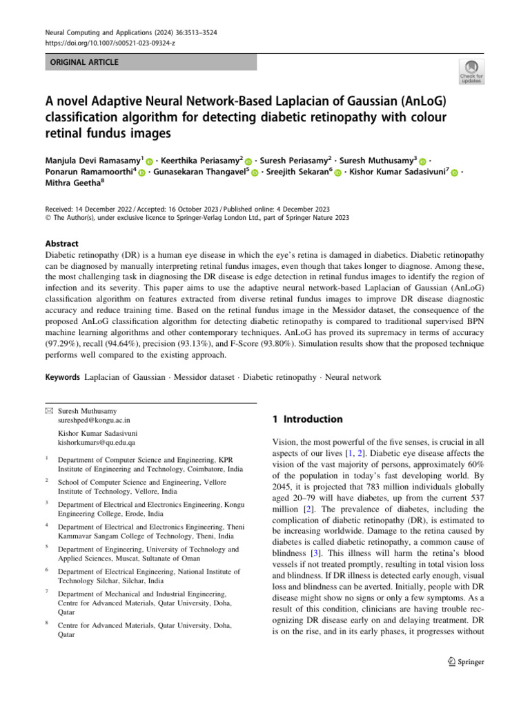 Detecting Diabetic Retinopathy | PDF | Sensitivity And Specificity ...