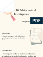 Mathematical Investigation Dwight